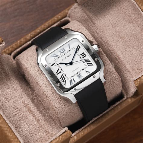 cartier santos medium strap size|cartier santos dumont rubber strap.